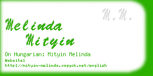 melinda mityin business card